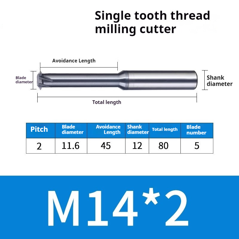2034-65° three-tooth thread milling cutter, tungsten steel alloy end mill, tooth milling cutter, three-edged coating, M2M3M4M6 CNC cutter Shandong Denso Pricision Tools Co.,Ltd.